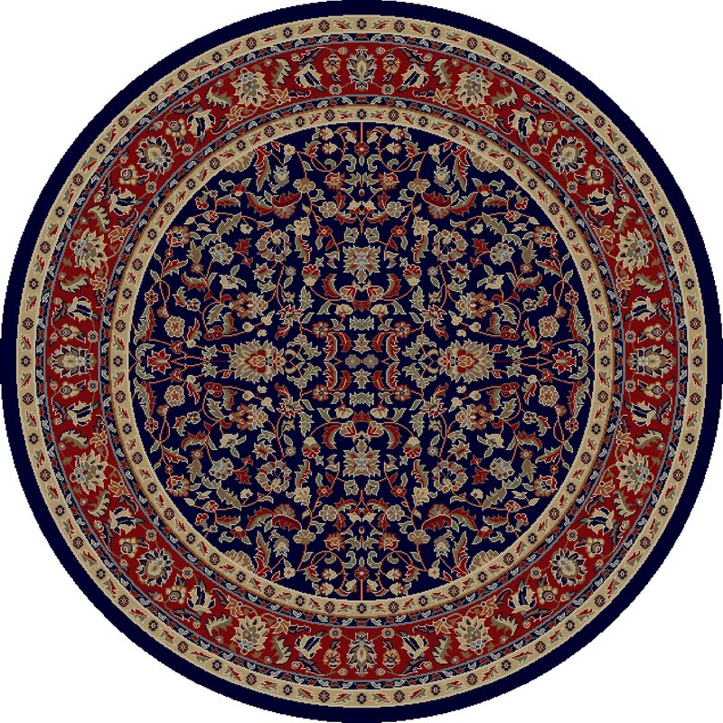 World Menagerie Edmont Jewel Kashan Navy Area Rug & Reviews | Wayfair